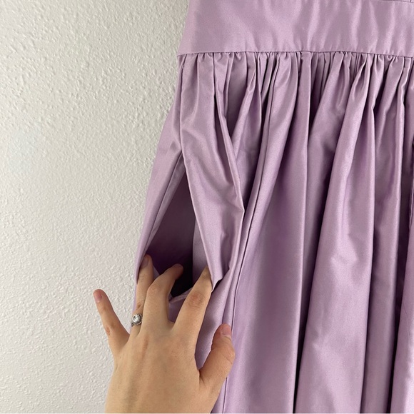 CONTRARIAN Lilac Light Purple Barbara Bibb V Neck Backless Formal Mini Dress - Picture 7 of 13